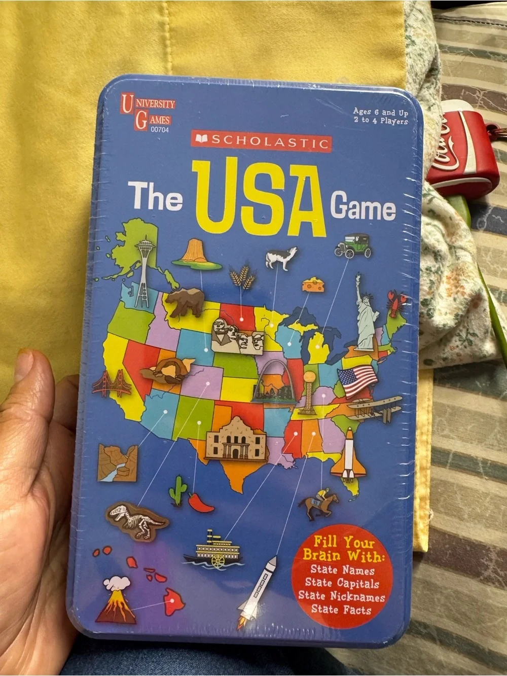 Scholastic The USA Game - Blue Travel Trivia Board Game